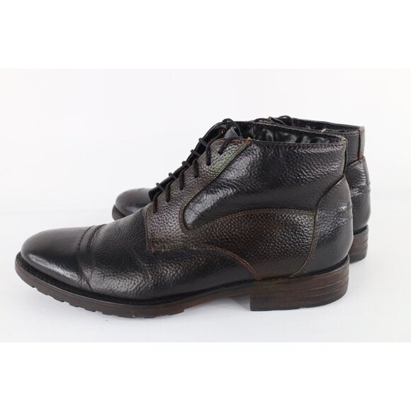 Vtg Clarks Mens 12 Distressed Pebble Grain Leather Ankle Chukkas Chukka Boots main image 8